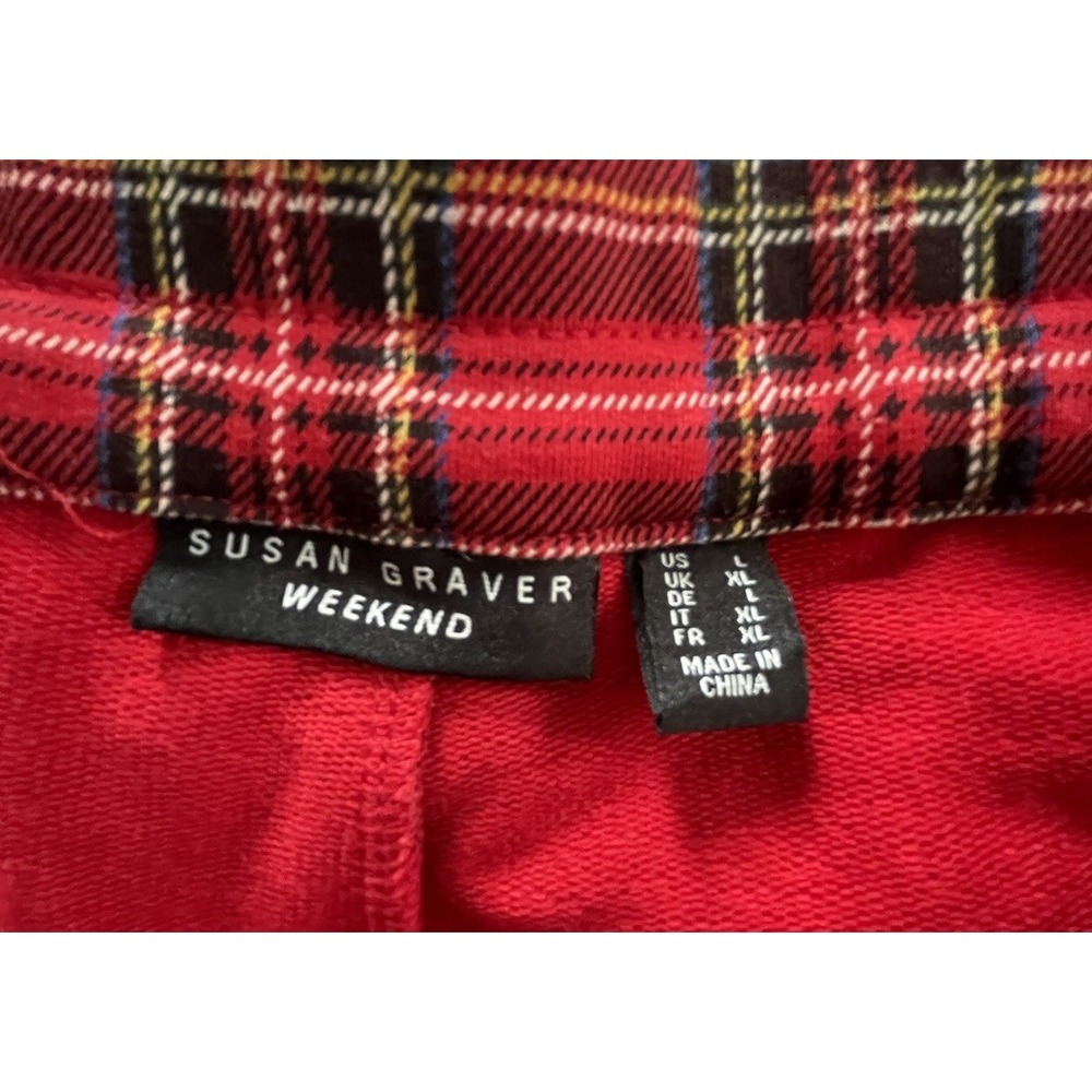 Susan Graver Women's Pants Sz L Weekend Printed French Multi-colored - Picture 5 of 7